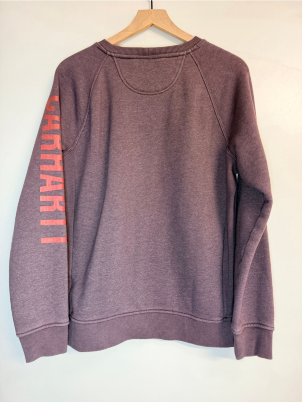 Women's Carhartt Sweatshirt XL Purple Logo Sleeve